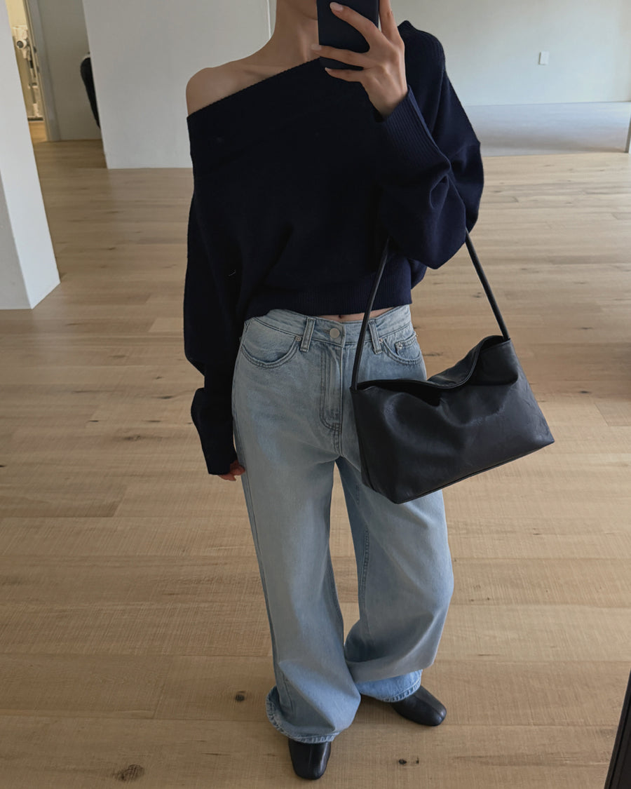Wool Cashmere off shoulder knit (PREORDER)