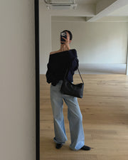 Wool Cashmere off shoulder knit (PREORDER)