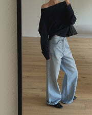 Wool Cashmere off shoulder knit (PREORDER)