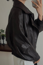 Collar Leather Jacket