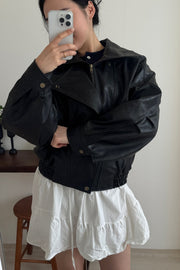 Collar Leather Jacket