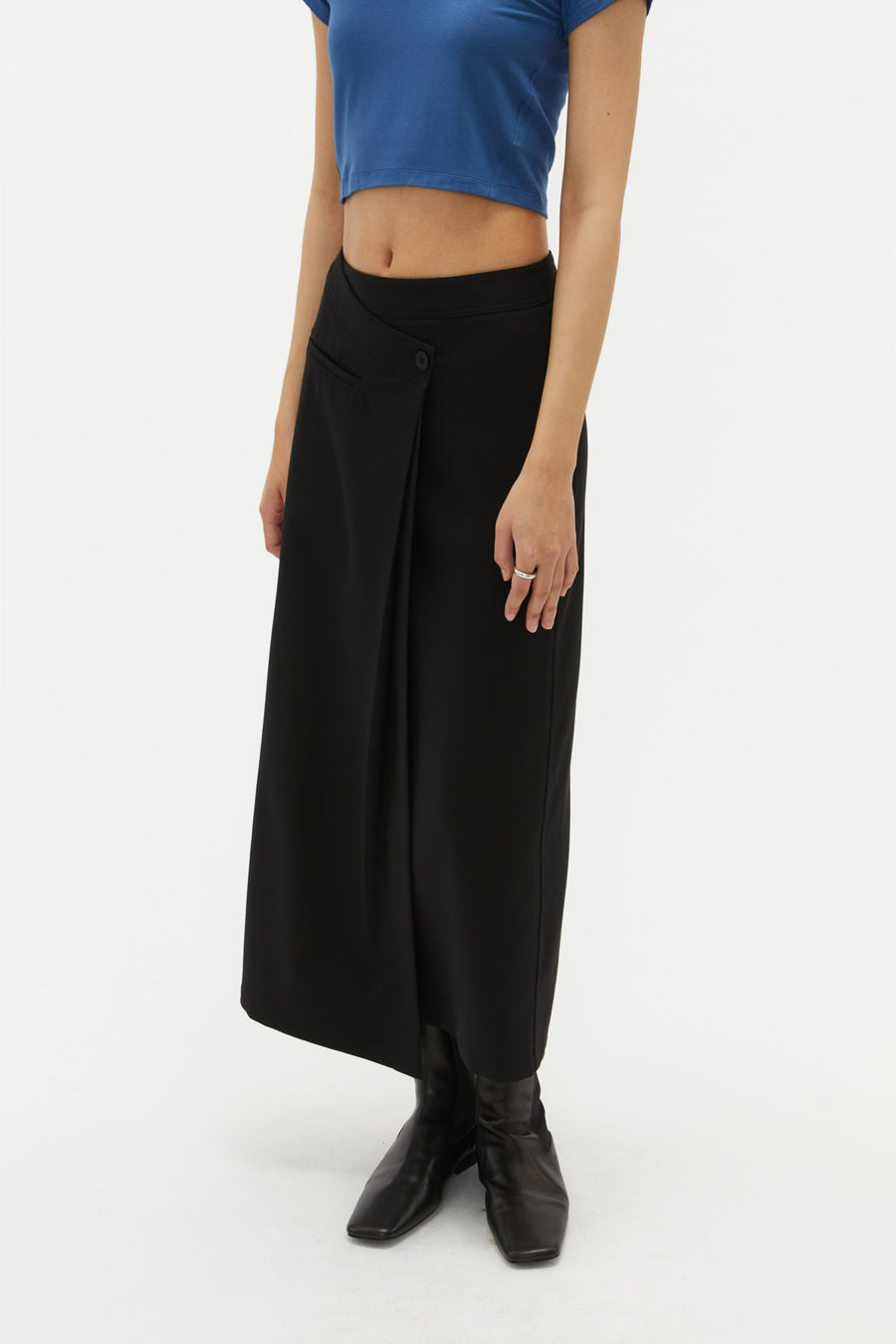 by DOE - Asymmetric A-Line Wrap Skirt