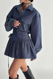 Denim Puff Shirt