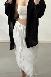 Textured Satin Skirt