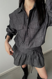 Denim Puff Shirt