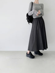 Waist-Detail Flared Skirt (PREORDER)