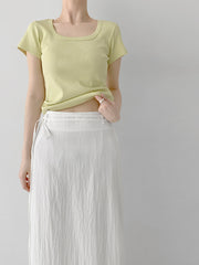 Textured Came Skirt
