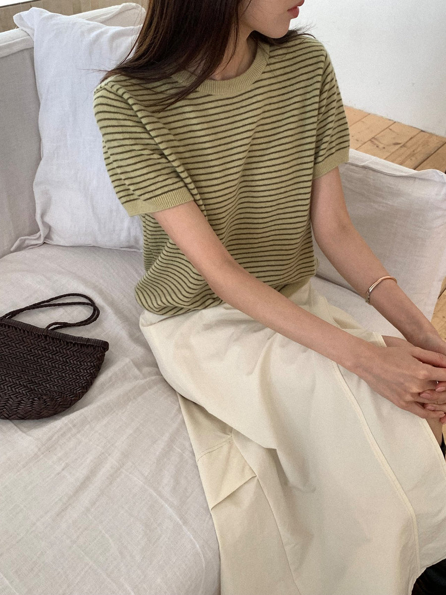 Mellow Cashmere Stripe Knit