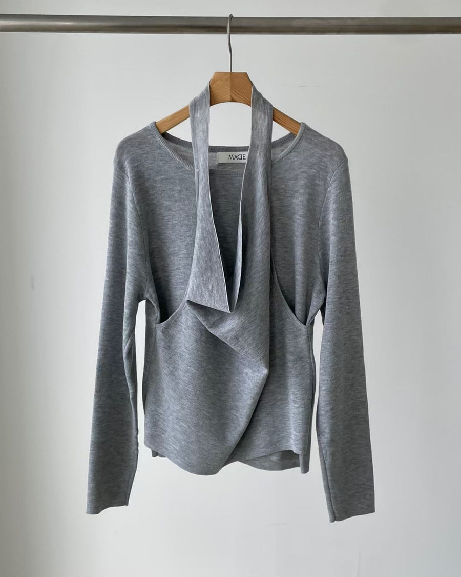 Halterneck Drape Knit
