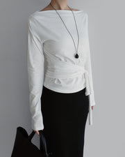 Gentle Wrap Boatneck Tee