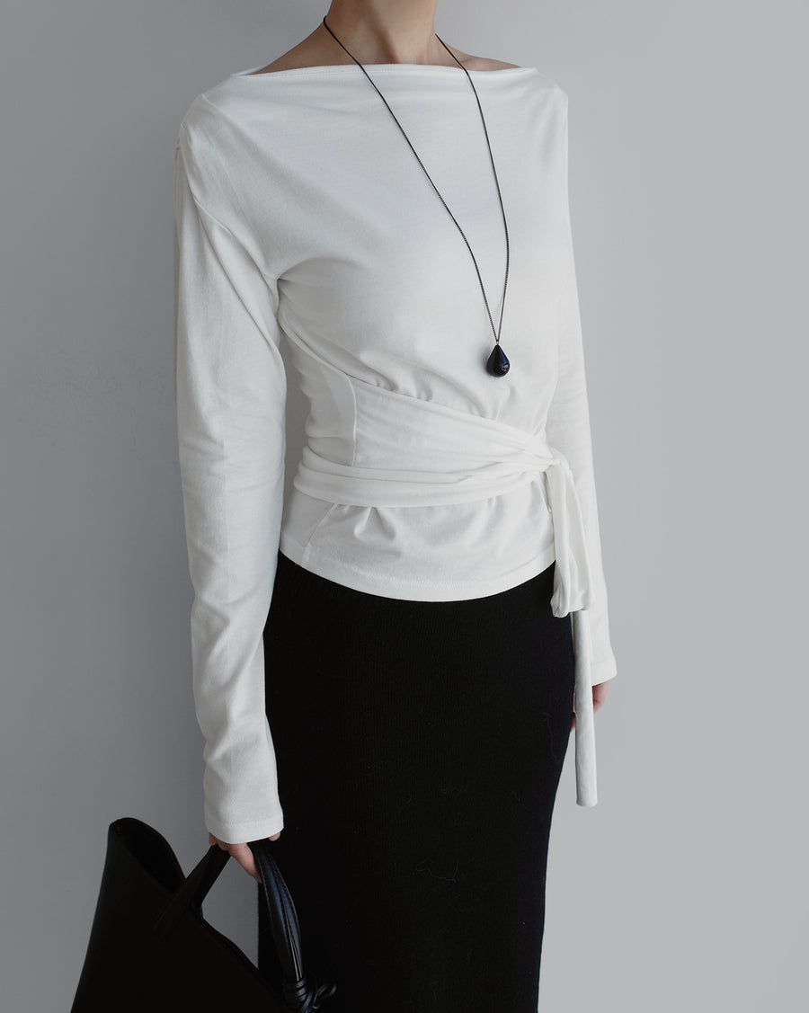 Gentle Wrap Boatneck Tee