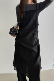Muse Sheer Drape Slip Dress