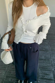 Luna Frill Rib Cardigan