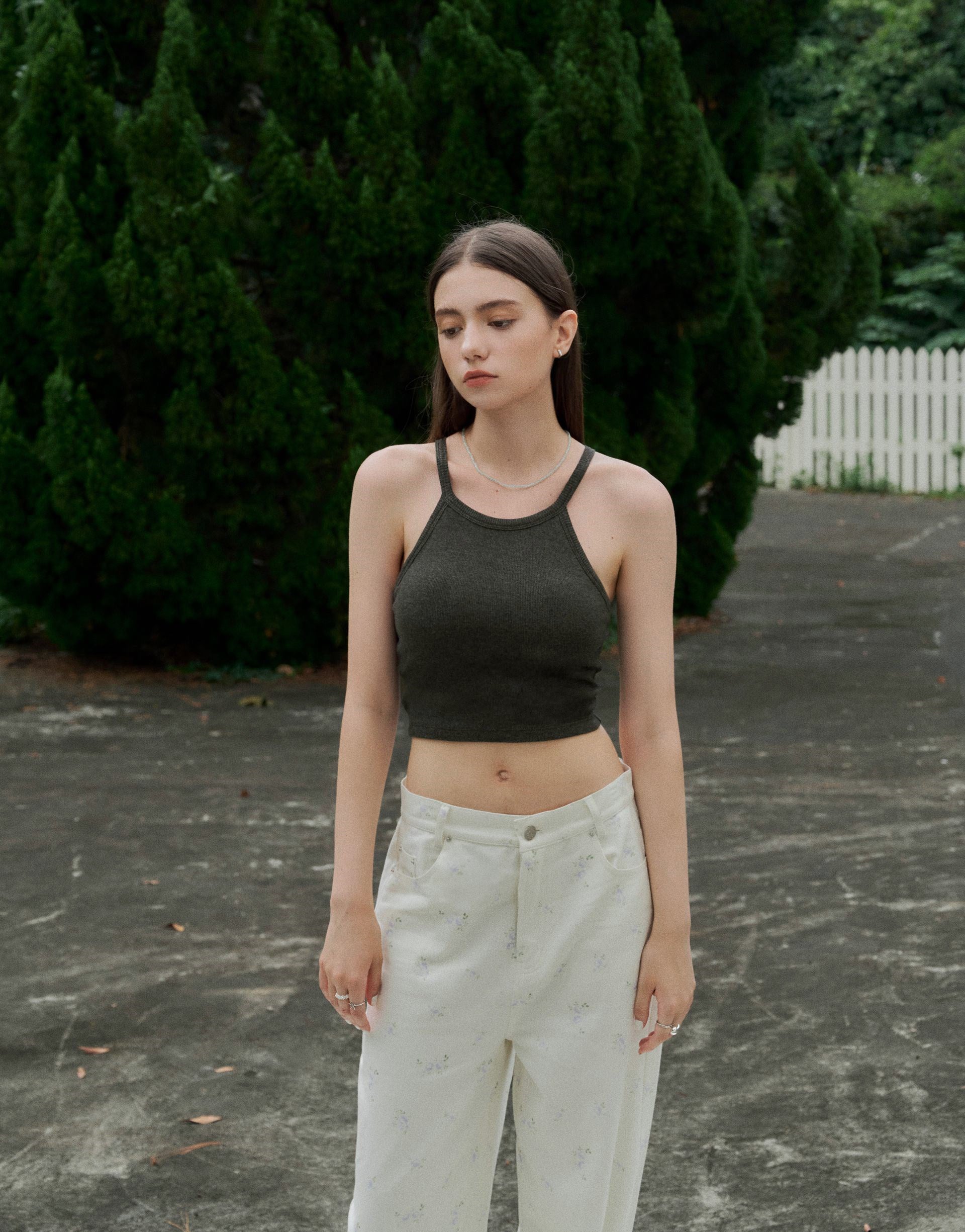 Shoulder Cut-out Bra Cami Top