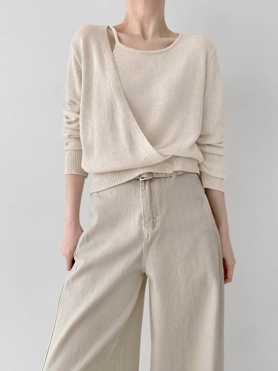 Belted Beige Pants (PREORDER)