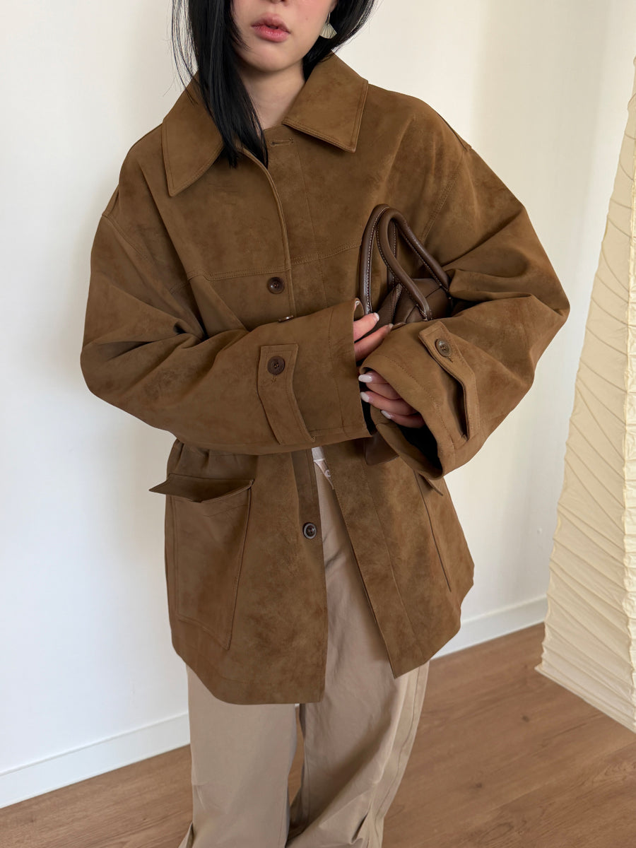 Louise Suede Half Jacket