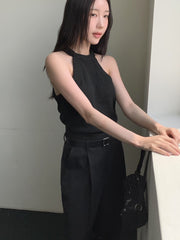 Pebble Bouclé Halter Top