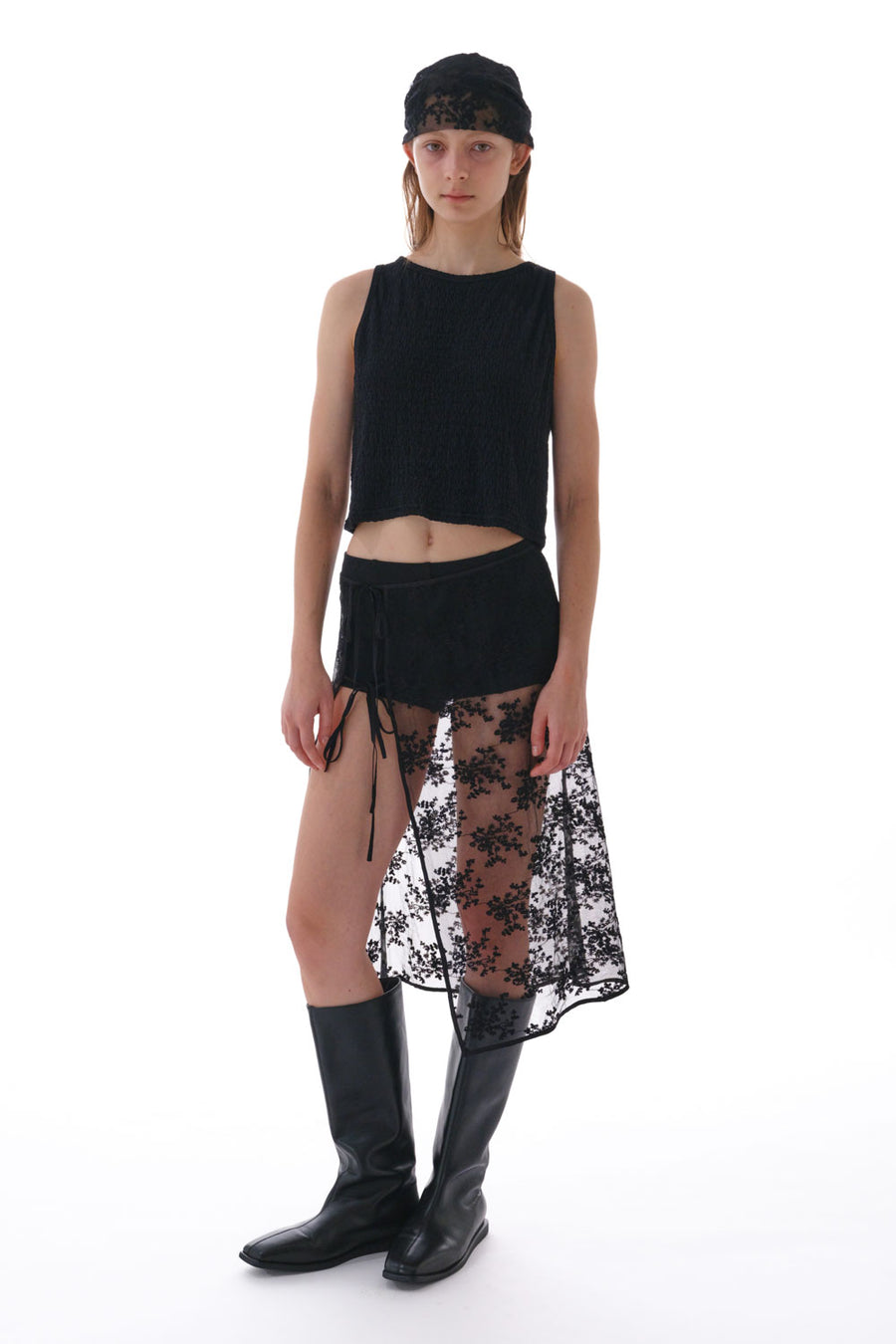 by DOE - Lace Embroidery Wrap Skirt (PREORDER)