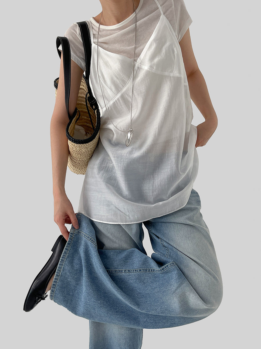 Sheer Layered Slip Dress