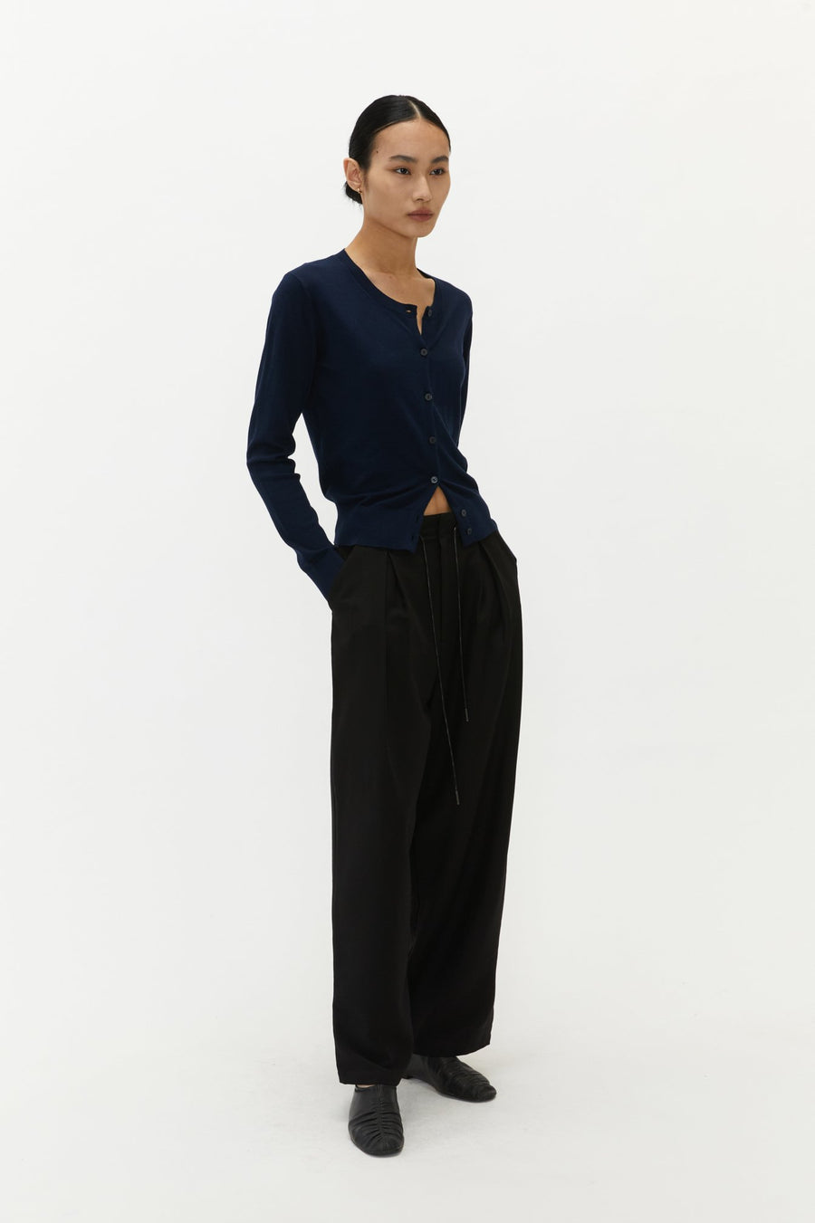 by DOE - Drawstring Pleated Suit Trousers