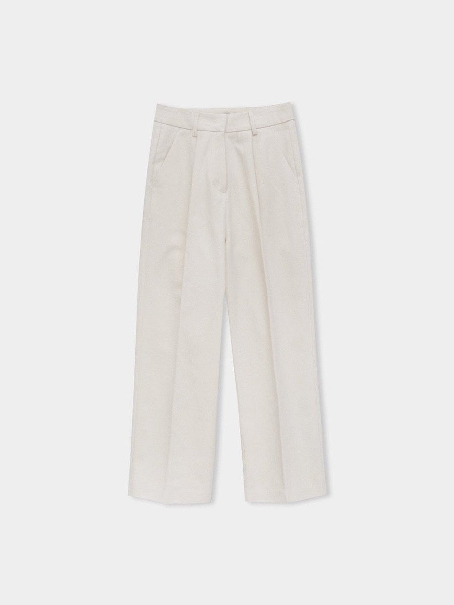 Pleated Cotton Chino