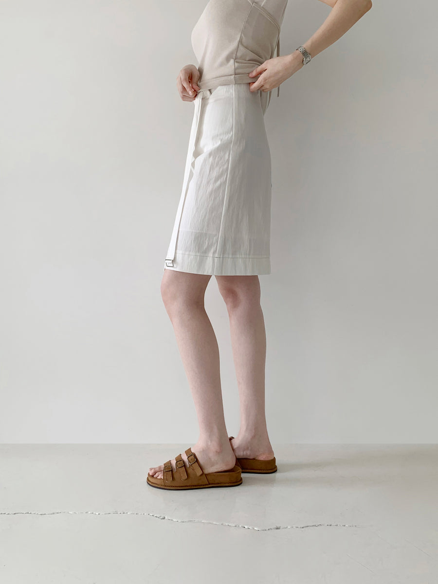 Belt Contrast Skirt