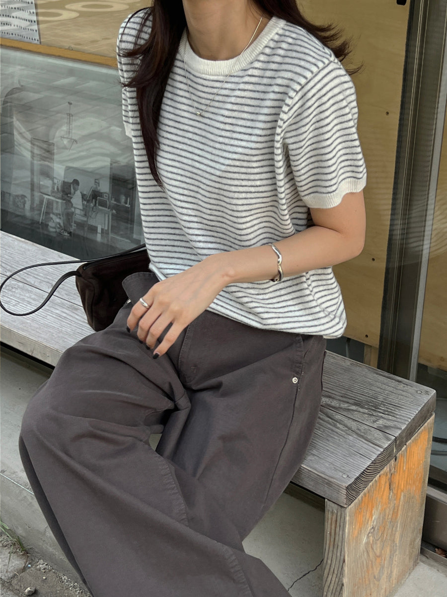 Mellow Cashmere Stripe Knit