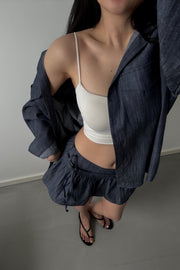 Denim Puff Shirt