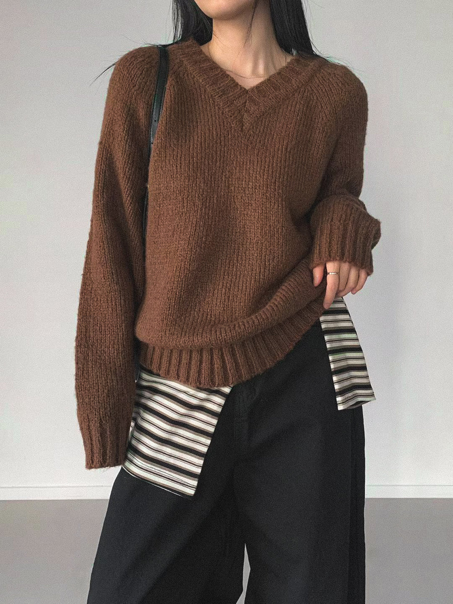 Marron V Knit
