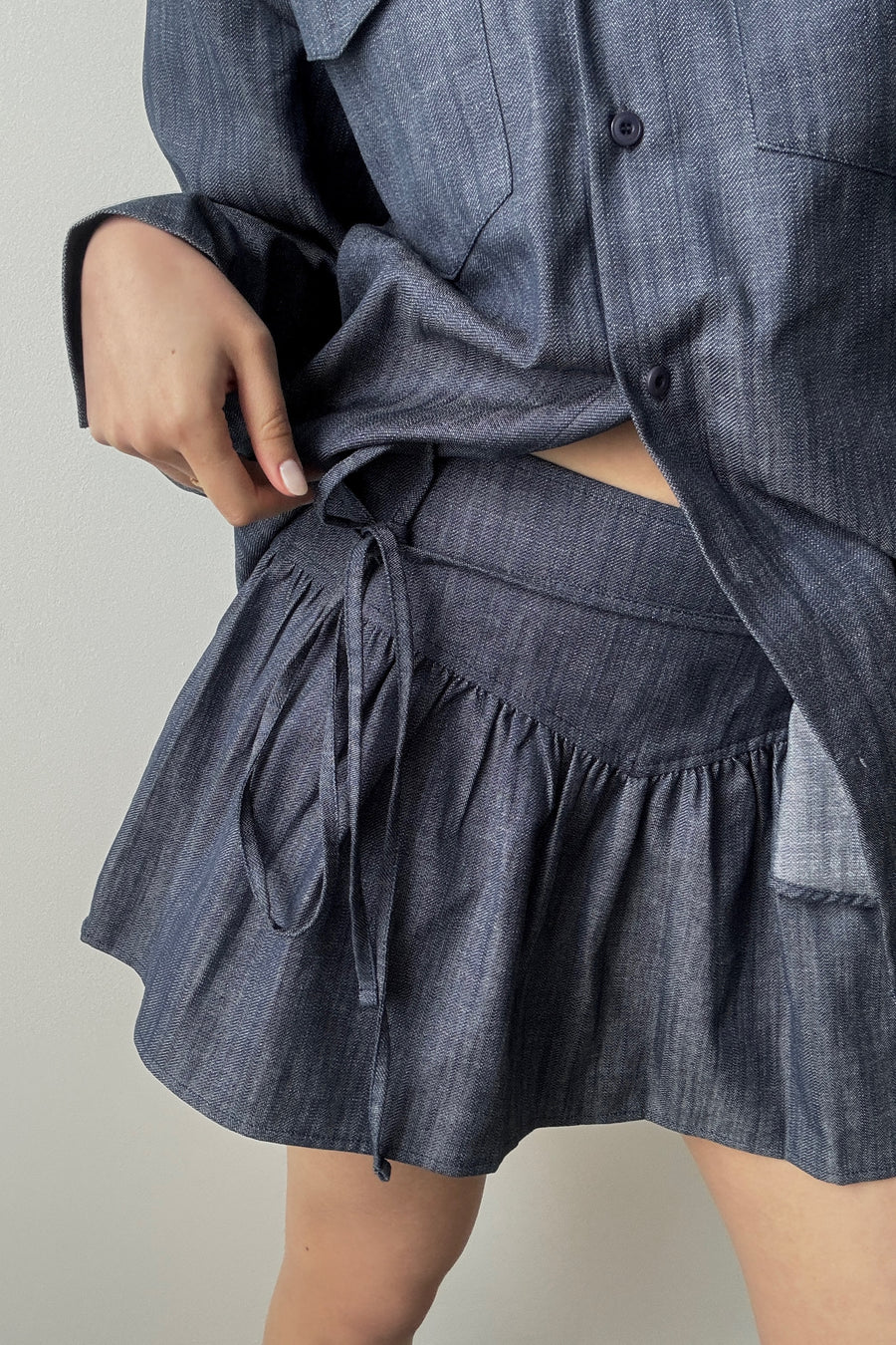 Denim Puff Skort (PREORDER)