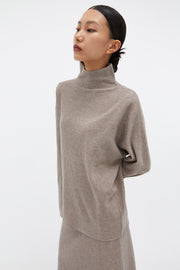 by DOE - Mock-Neck Woven Knit Sweater
