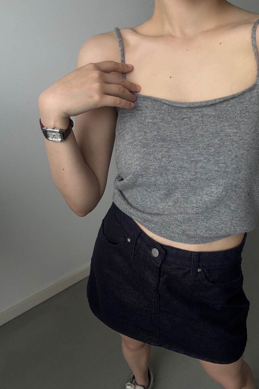 Fan Denim Skirt
