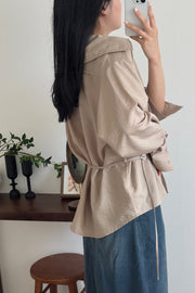 Belt Collar Shirt