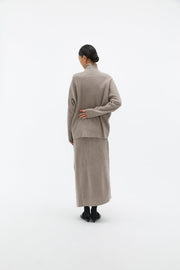 by DOE - Mock-Neck Woven Knit Sweater