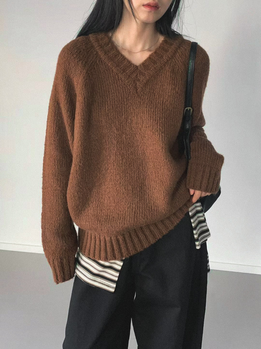 Marron V Knit
