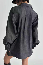 Denim Puff Shirt