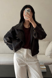 Collar Leather Jacket