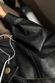 Collar Leather Jacket