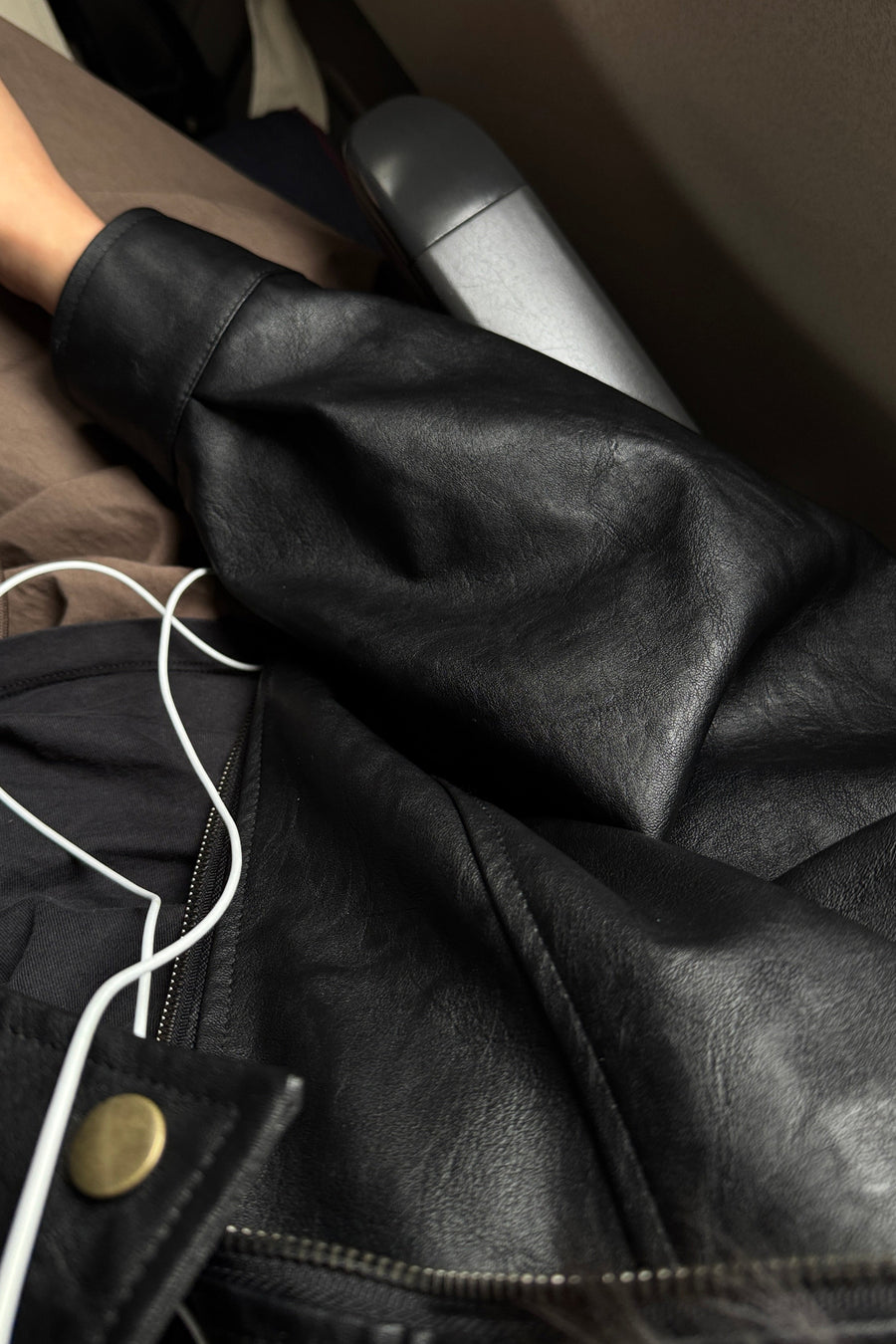 Collar Leather Jacket