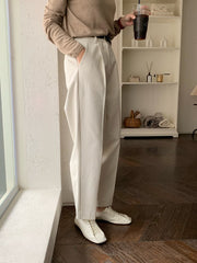 Pleated Cotton Chino