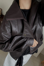 Collar Leather Jacket