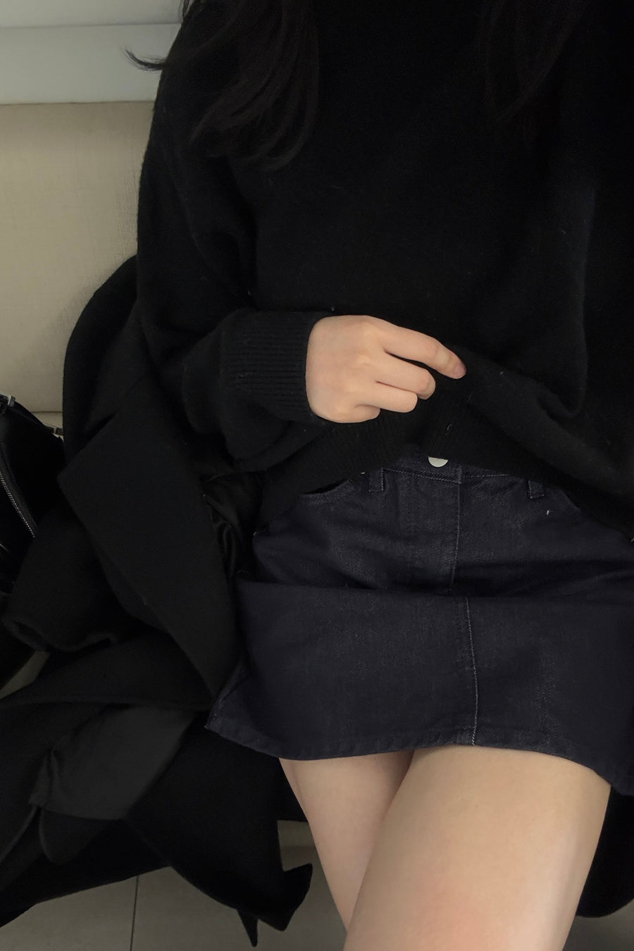 Fan Denim Skirt