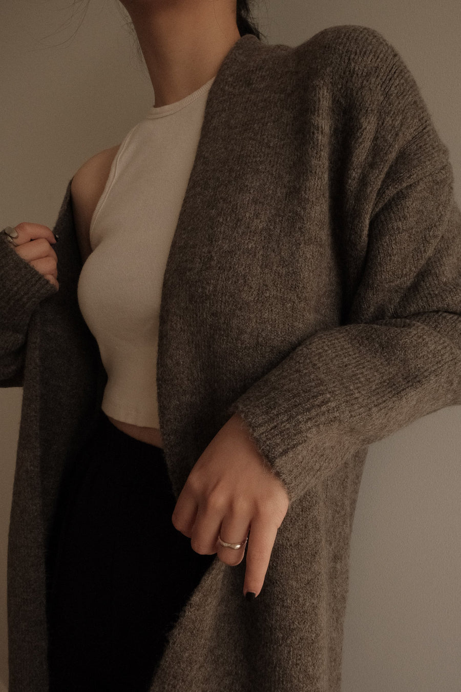 Alpaca Blend Long Cardigan