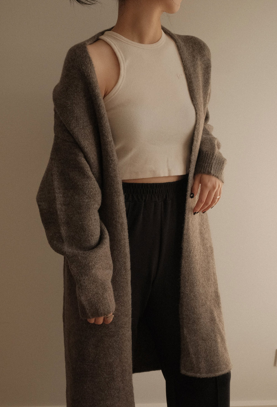 Alpaca Blend Long Cardigan