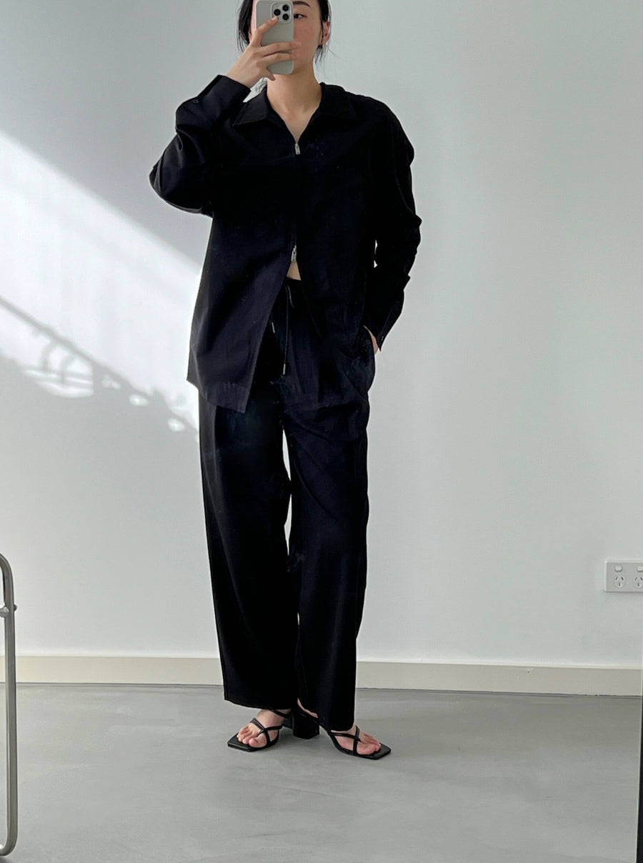 by DOE - Drawstring Pleated Suit Trousers