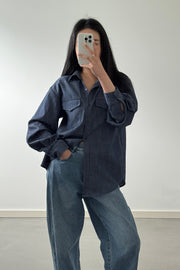 Denim Puff Shirt