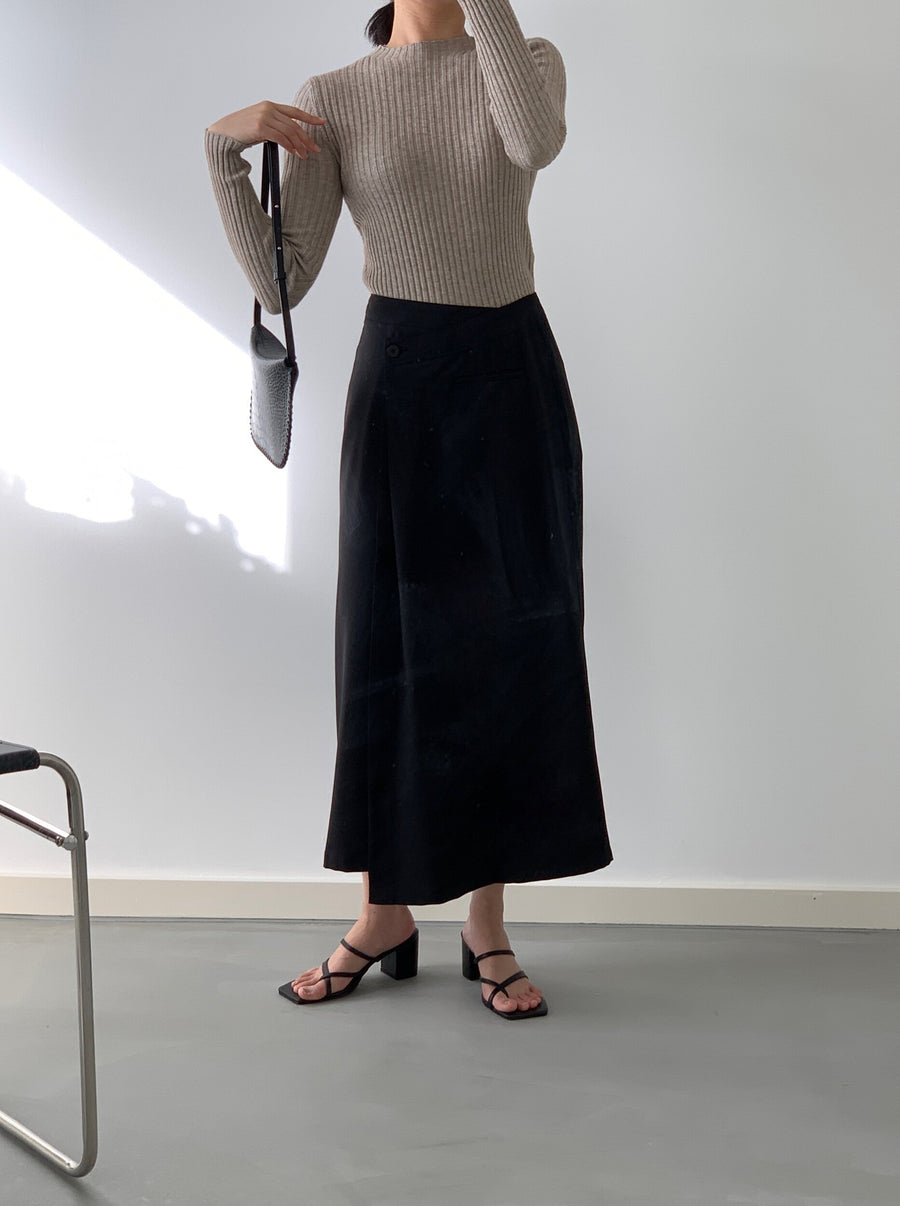 by DOE - Asymmetric A-Line Wrap Skirt