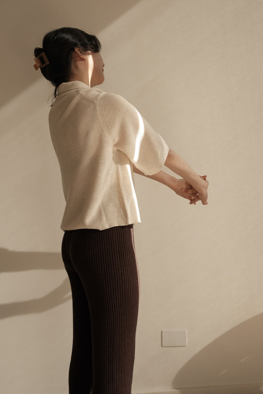 Wide Leg Knitted Pant