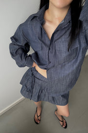 Denim Puff Shirt
