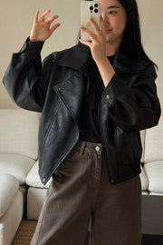 Collar Leather Jacket